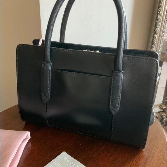 RADLEY LONDON Black Satchel with Pink Accessories - Picture 2 of 6
